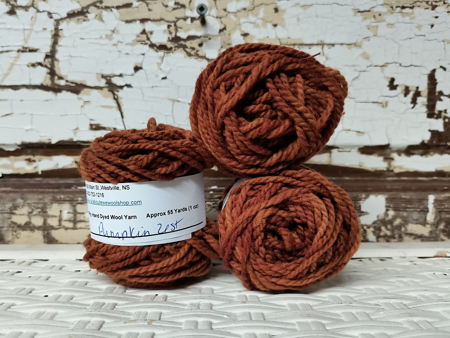 Pumpkin Zest Hand Dyed Wool Yarn Cake