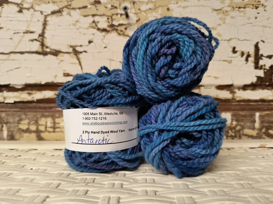 Antarctic Hand Dyed Wool Yarn Cake