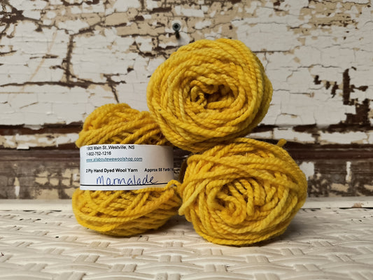 Marmalade Hand Dyed Wool Yarn Cake