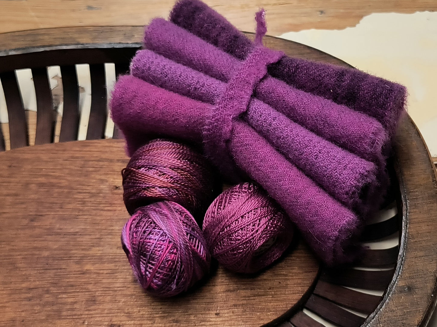 DEEP ORCHID BUNDLE Hand Dyed Wool