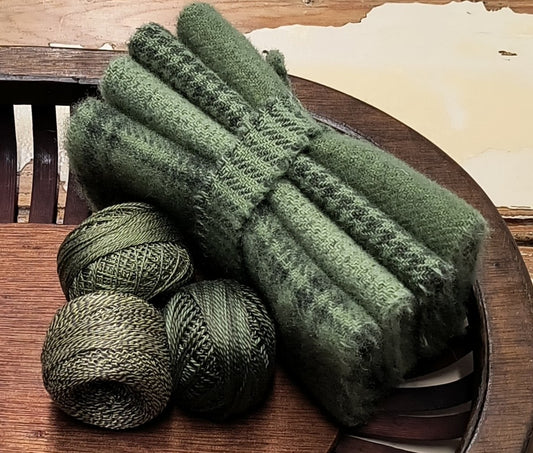 MOSS GREEN BUNDLE Hand Dyed Wool