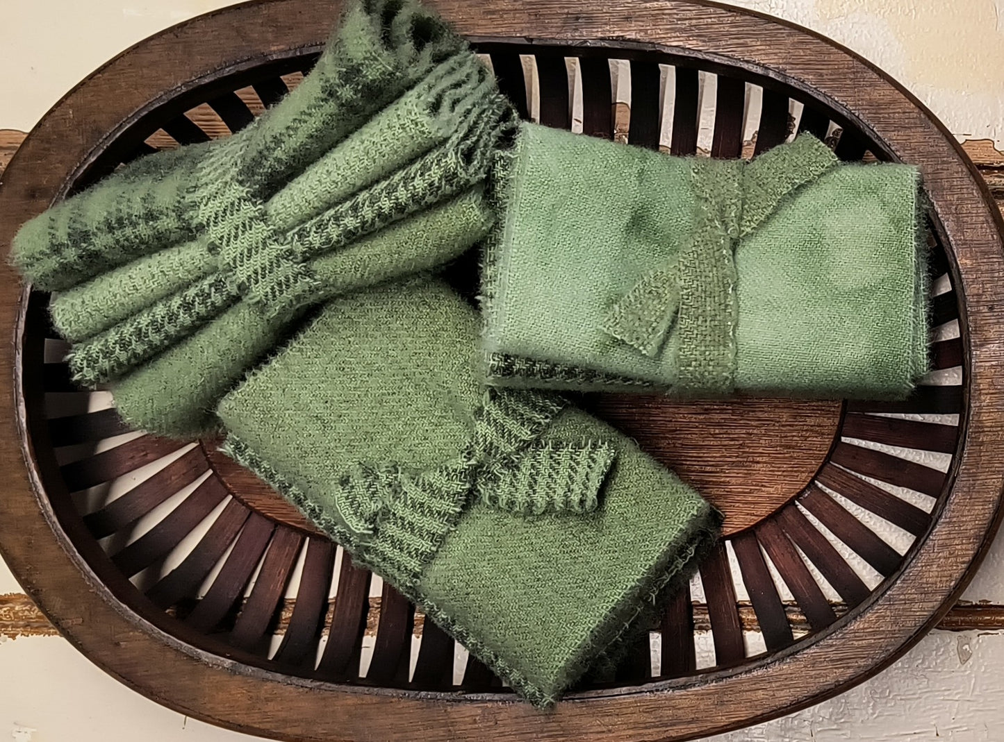MOSS GREEN BUNDLE Hand Dyed Wool