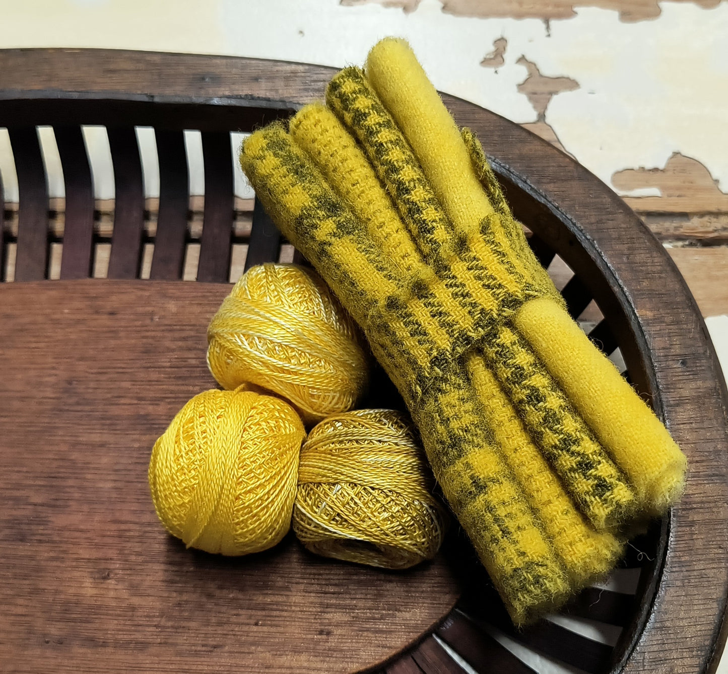 BRIGHT YELLOW BUNDLE Hand Dyed Wool