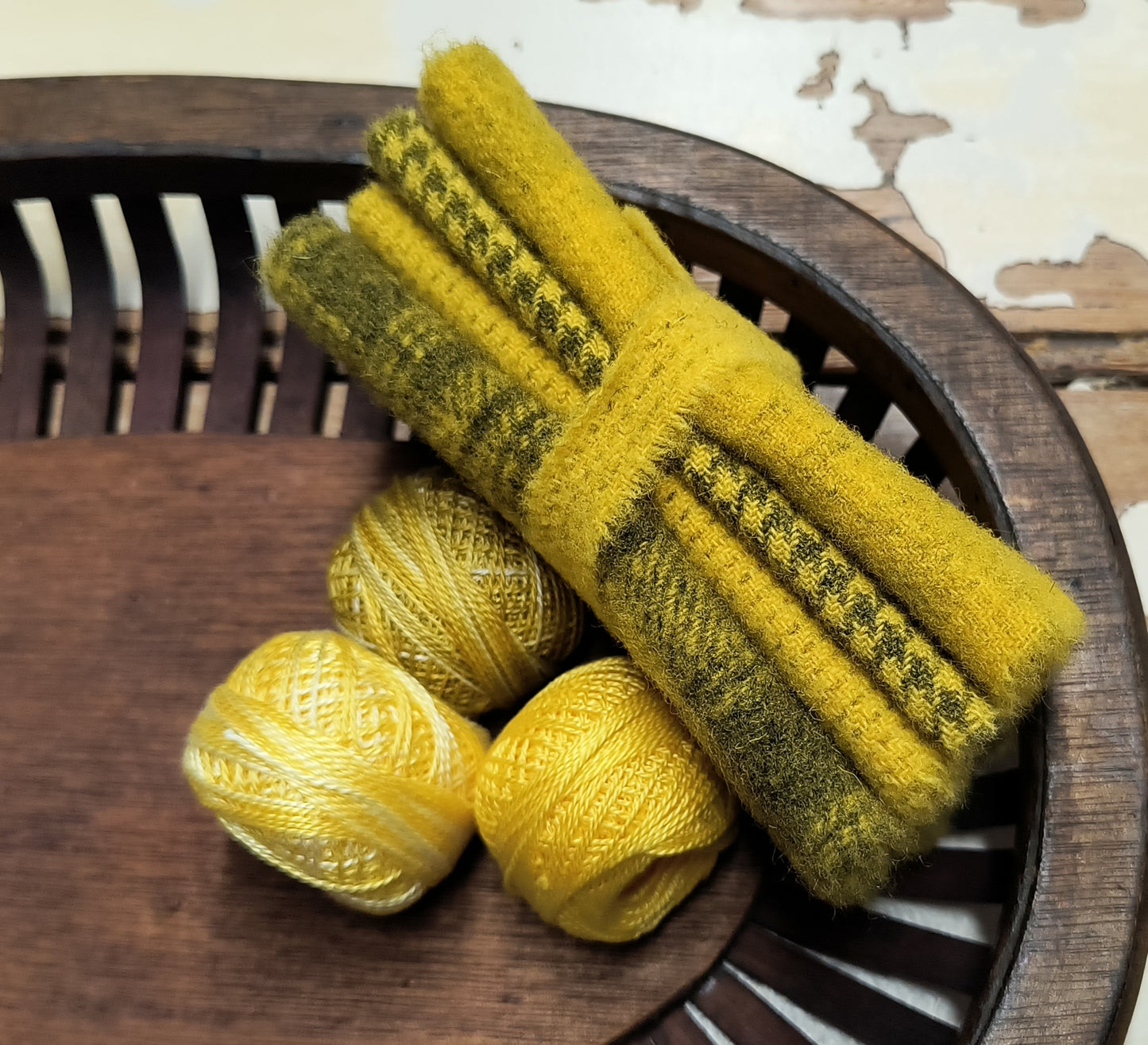 BRIGHT YELLOW BUNDLE Hand Dyed Wool