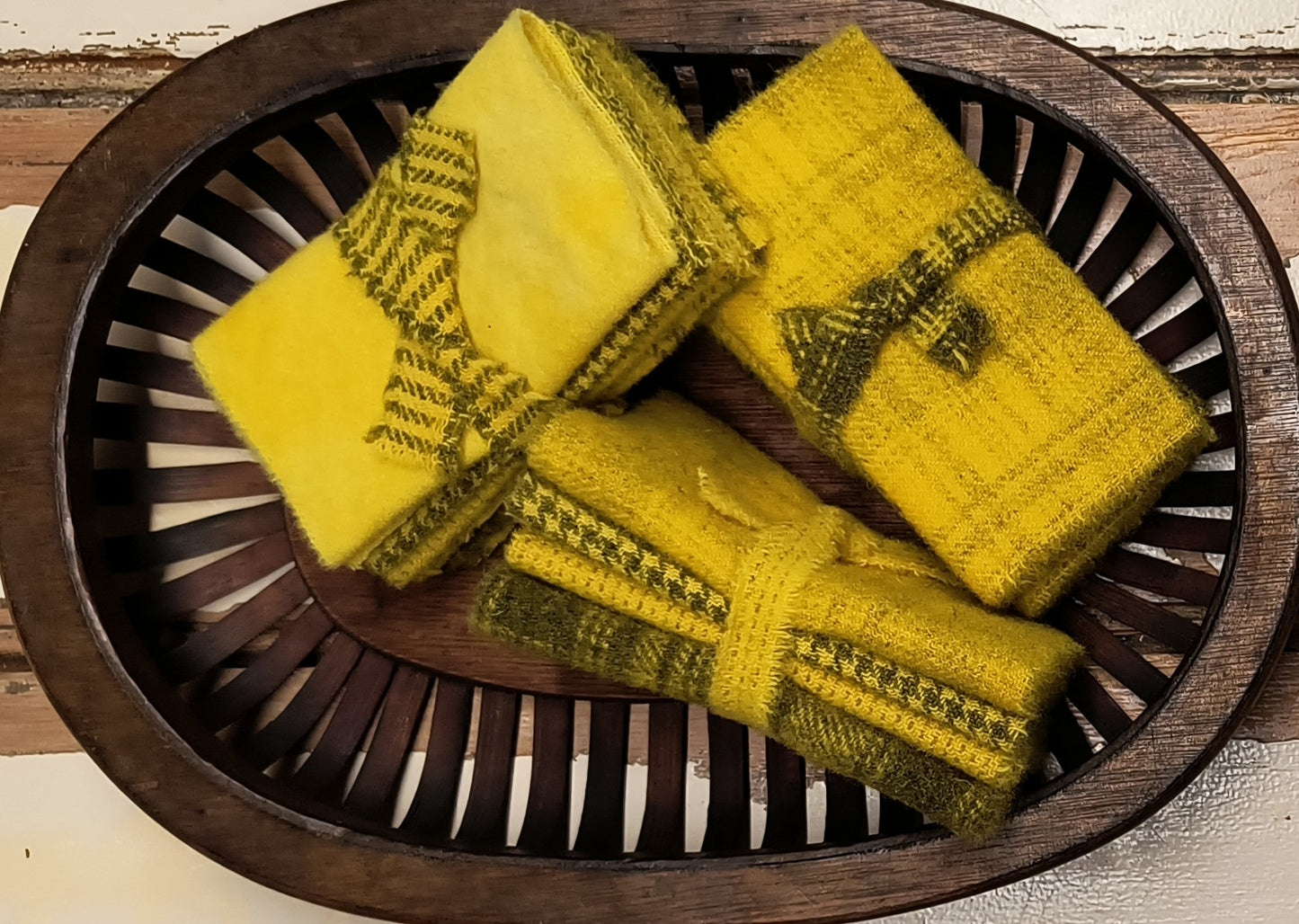 BRIGHT YELLOW BUNDLE Hand Dyed Wool