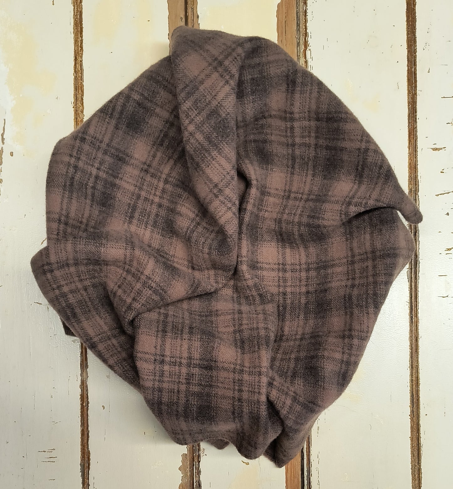 SEAL BROWN 01 M Hand Dyed Plaid Wool (Medium)