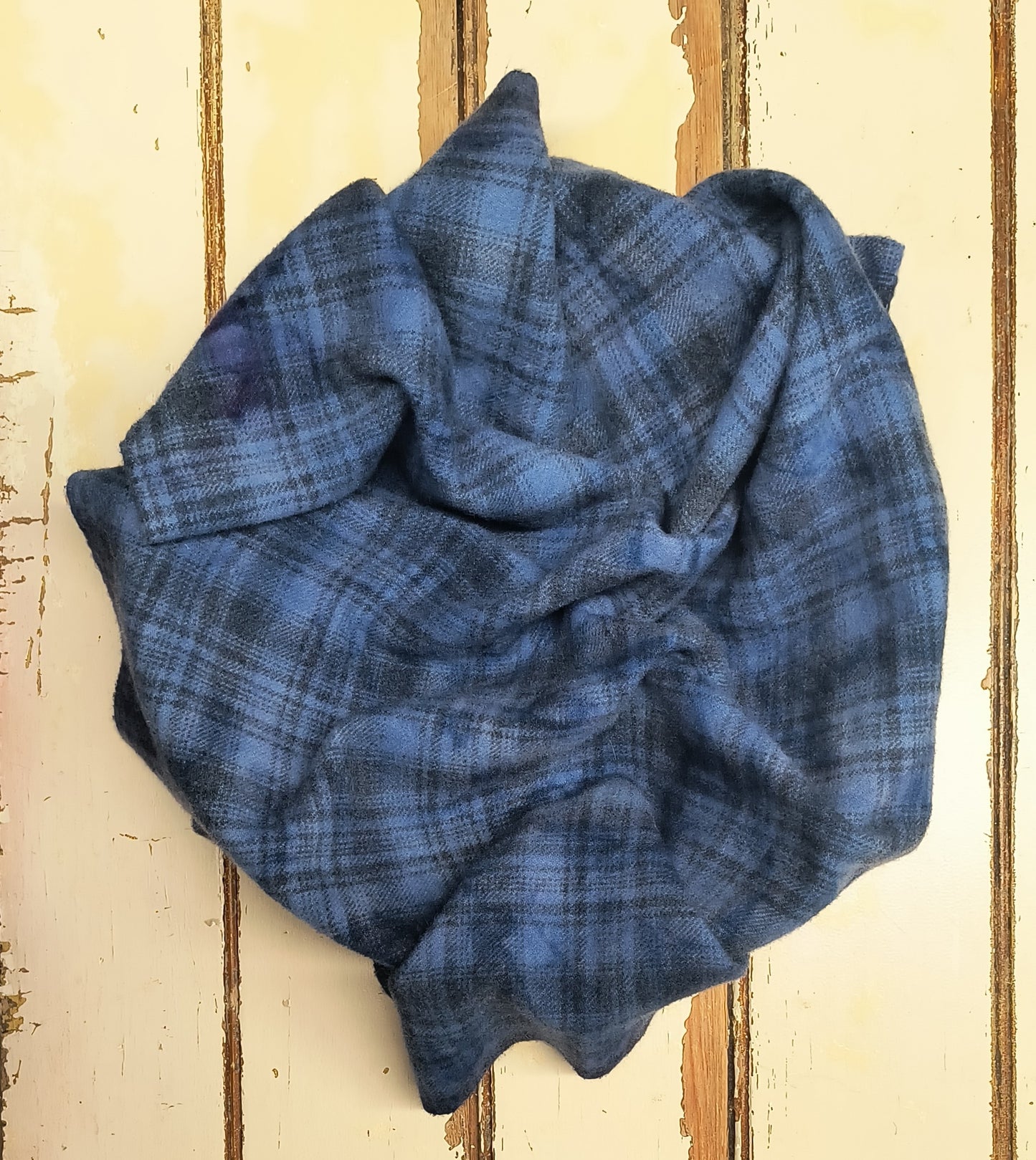 CORNFLOWER 01 M Hand Dyed Plaid Wool (Medium)