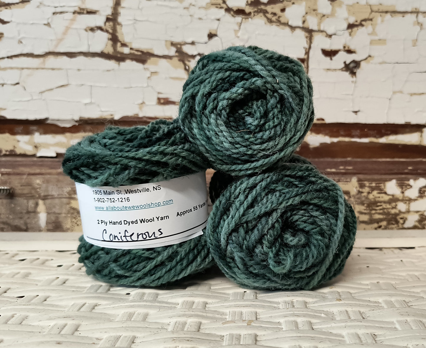 Coniferous Hand Dyed Wool Yarn Cake