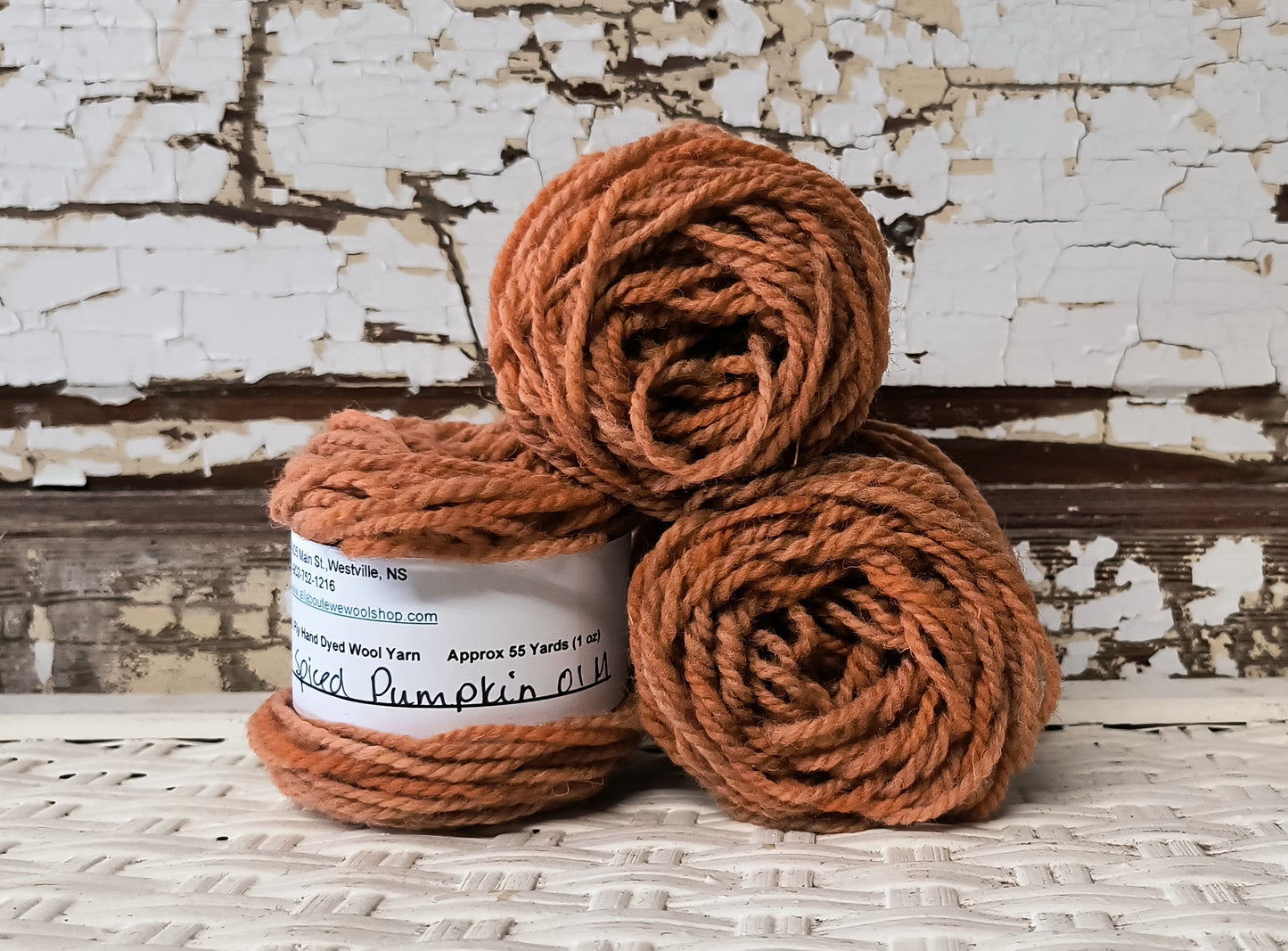 Spiced Pumpkin 01 M Hand Dyed Wool Yarn Cake