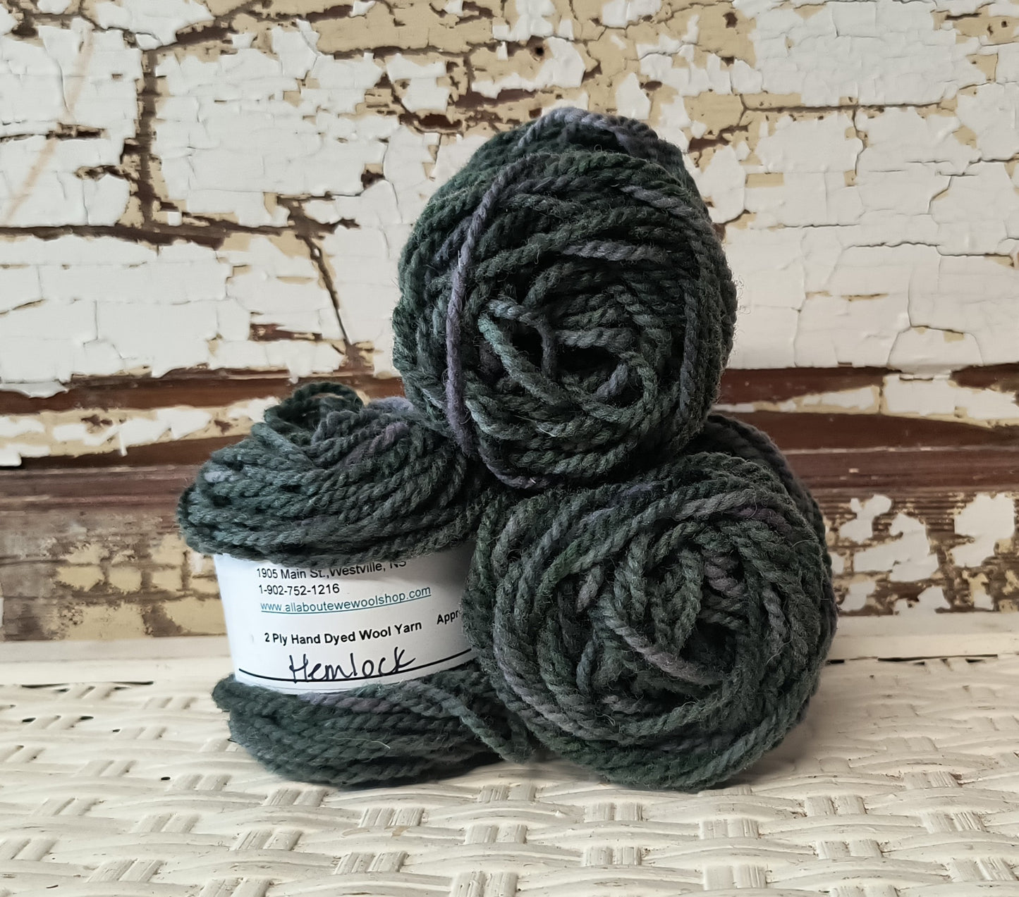 Hemlock Hand Dyed Wool Yarn Cake