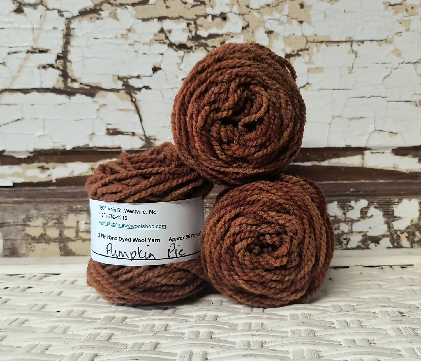 Pumpkin Pie Hand Dyed Wool Yarn Cake