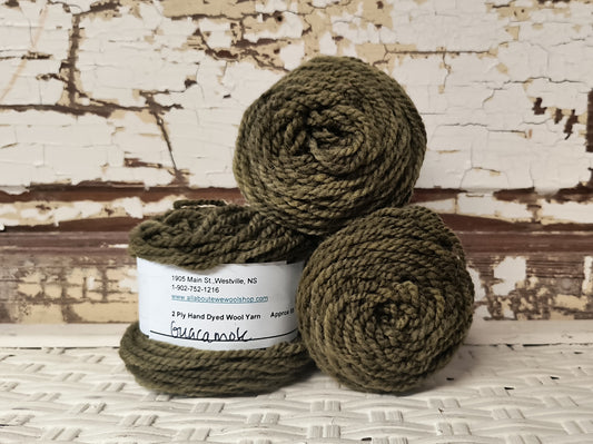 Guacamole Hand Dyed Wool Yarn Cake