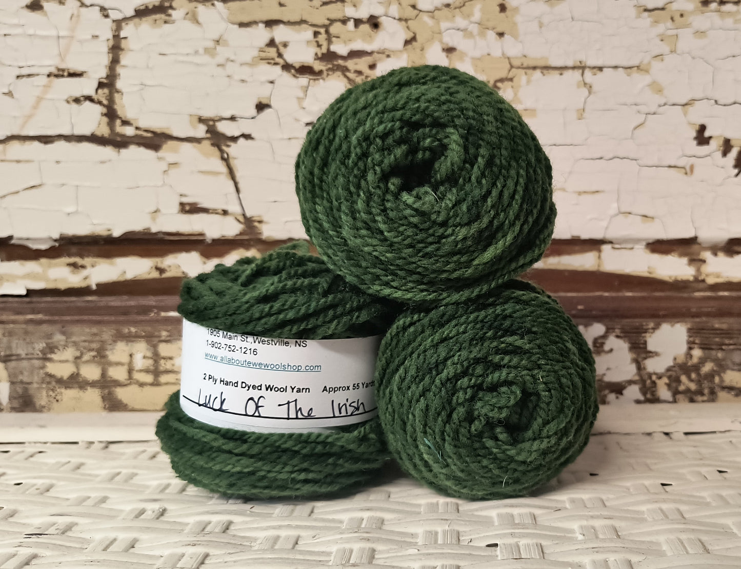 Luck Of The Irish Hand Dyed Wool Yarn Cake