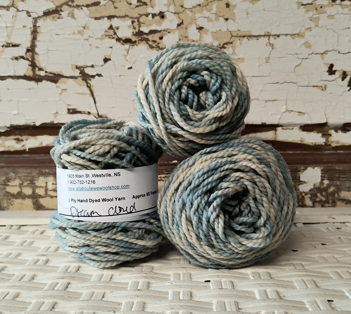 Dream Cloud Hand Dyed Wool Yarn Cake