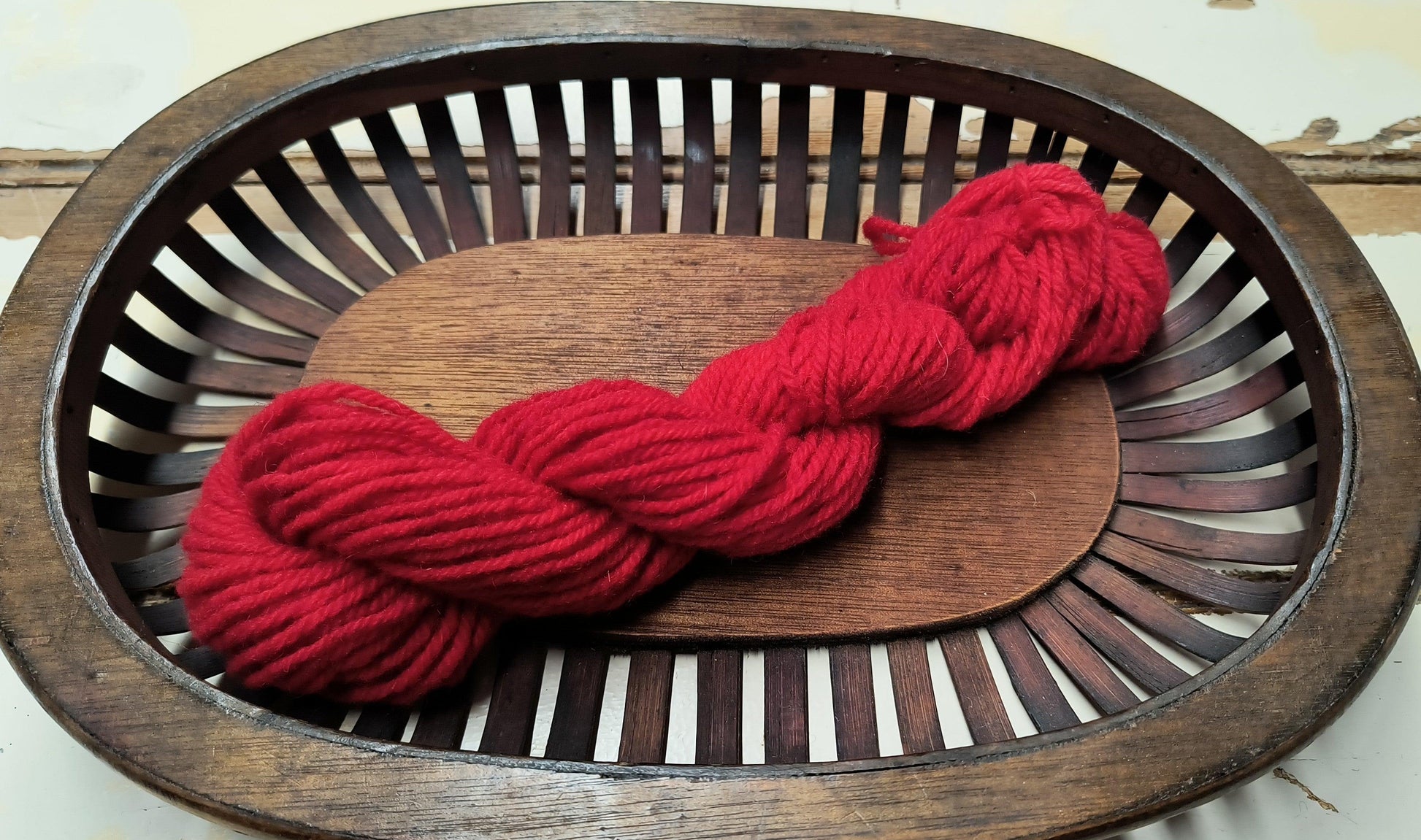 Recycled Wool Yarn - Red Variegated - All About Ewe Wool Shop