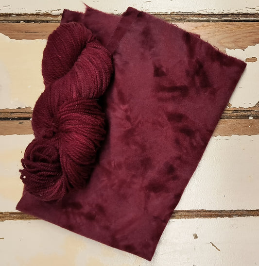 Black Cherry Hand Dyed Wool Yarn