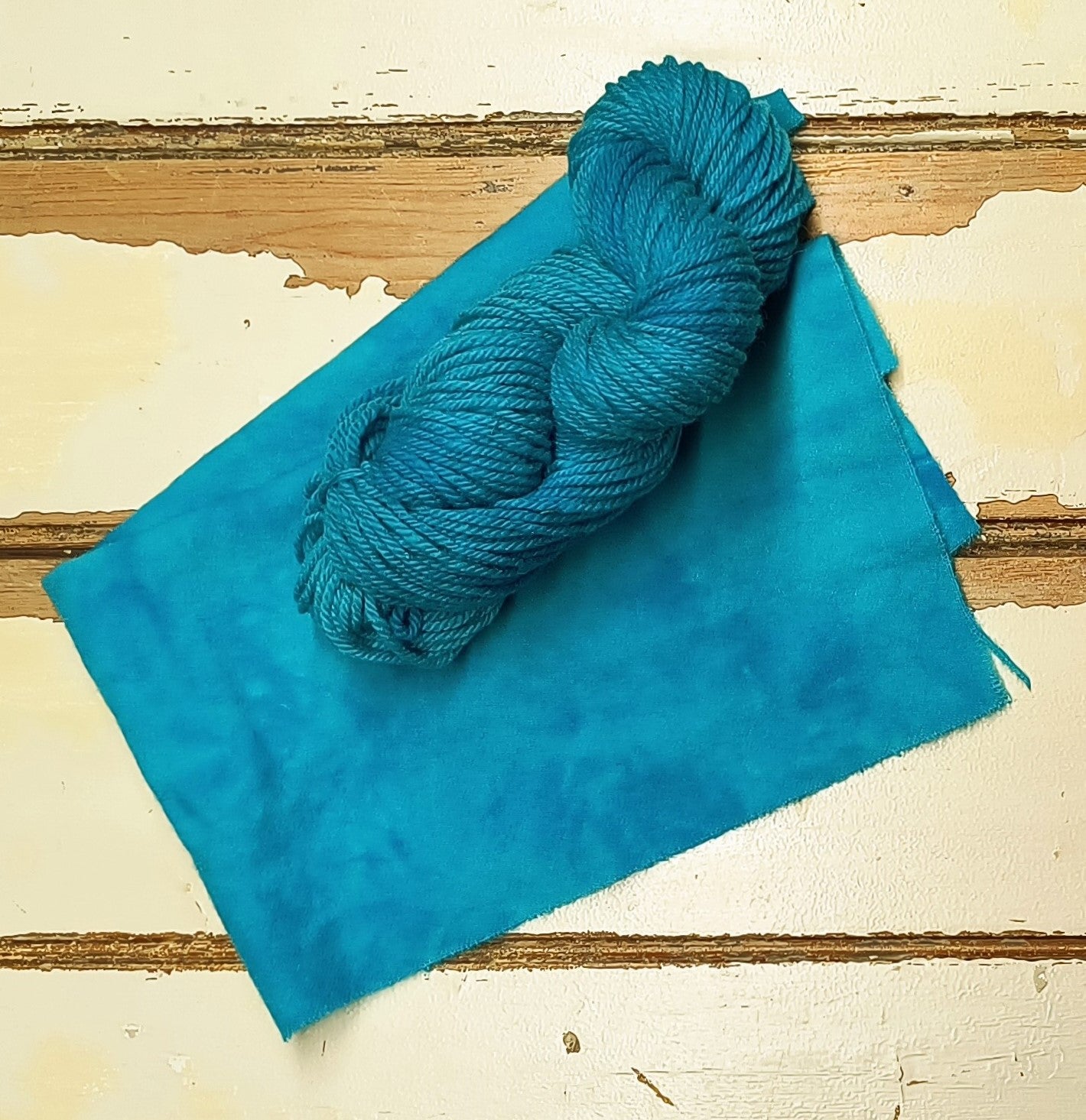 Turquoise 01 M Hand Dyed Wool Yarn