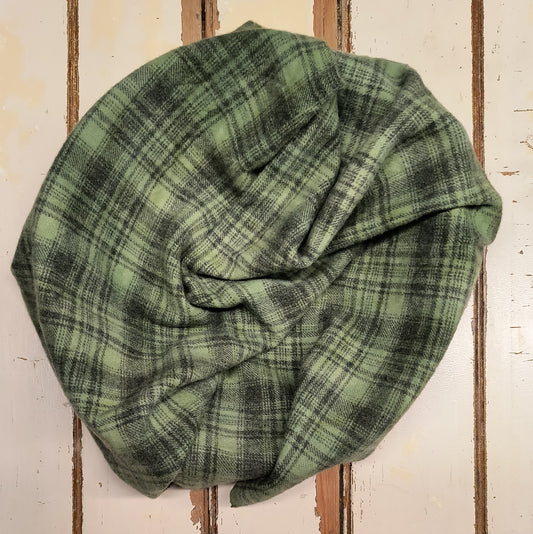 MOSS 01 M Hand Dyed Plaid Wool (Medium)