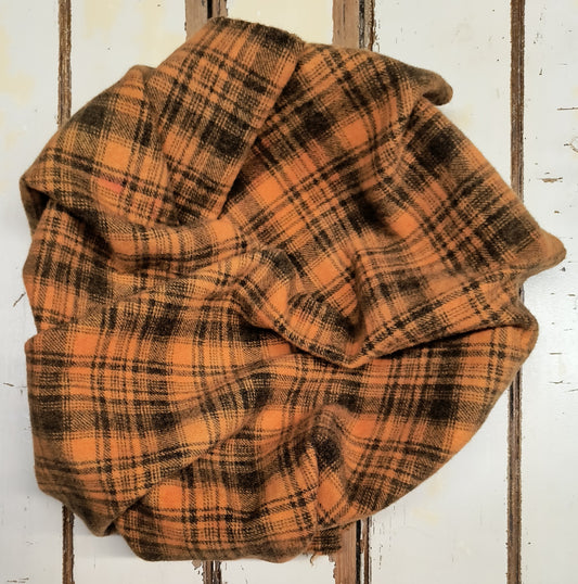 ORANGE 01 M Hand Dyed Plaid Wool (Medium)