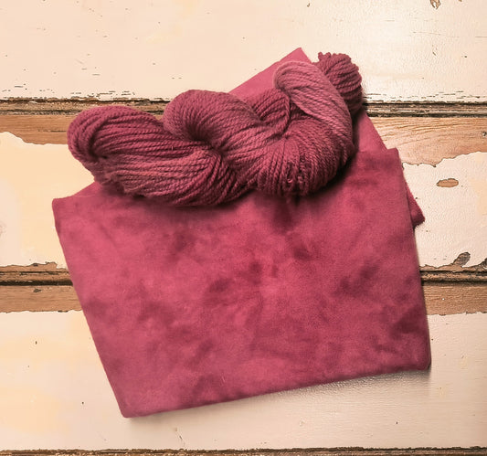 Deep Pink 01 M Hand Dyed Wool Yarn