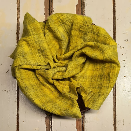 YELLOW 01 M Hand Dyed Plaid Wool (Light)