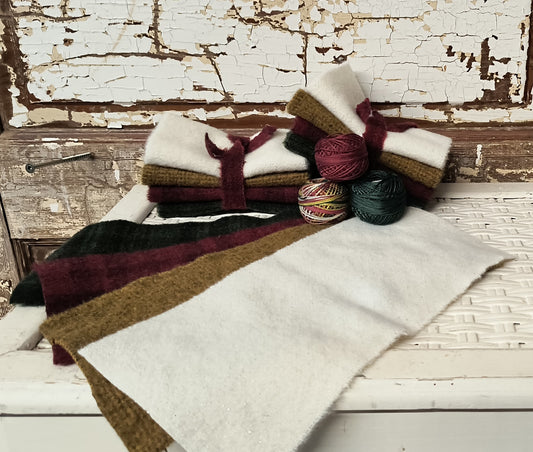 CHRISTMAS SPARKLE (Dark) TEXTURED WOOL BUNDLE