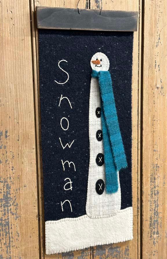 Mr. Snowman Wall Mat KIT - All About Ewe Wool Shop