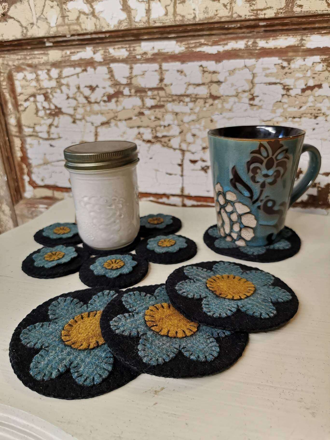 FLOWER MUG MAT Kit - All About Ewe Wool Shop