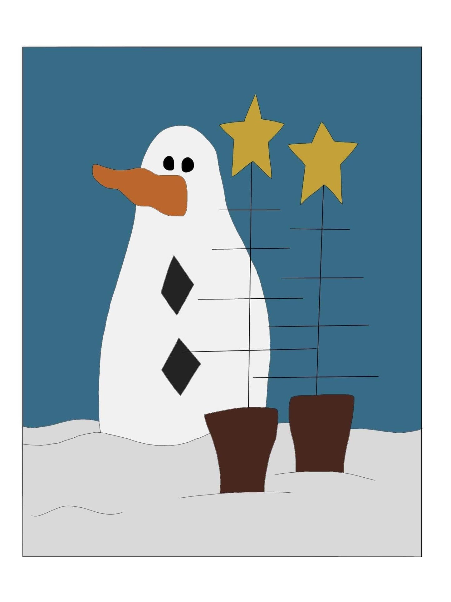 SNOWMAN Pattern - All About Ewe Wool Shop