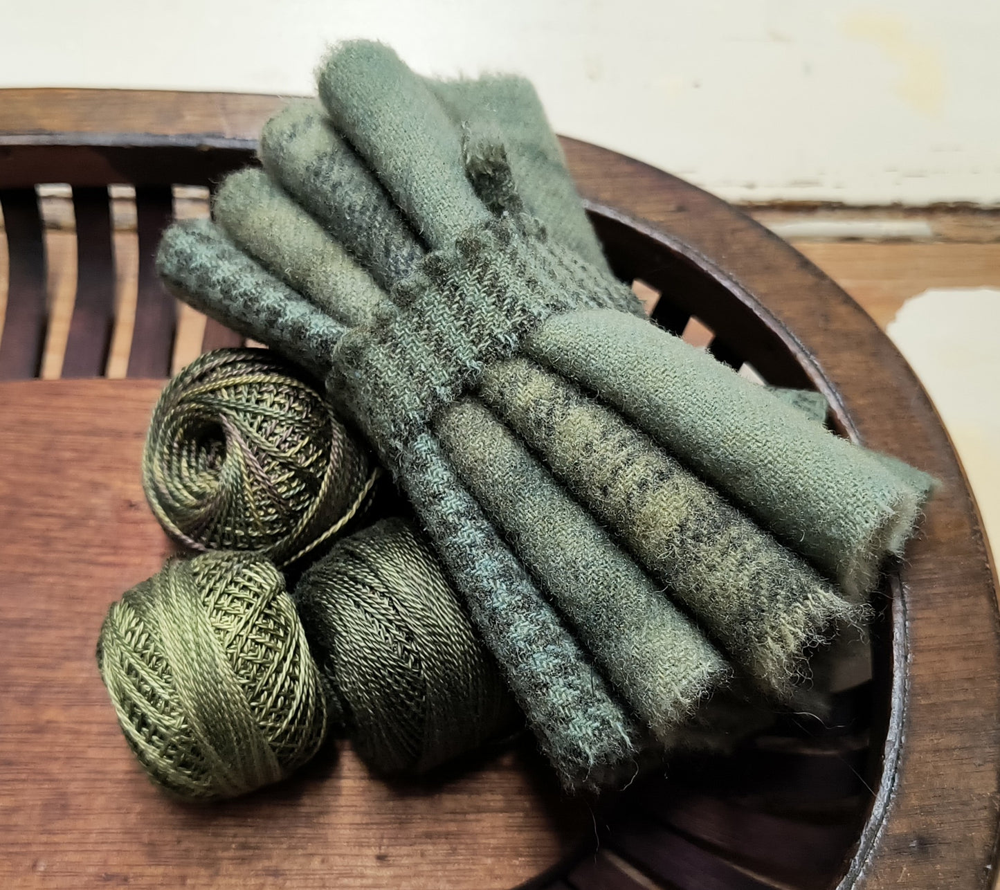 OLIVE DRAB BUNDLE Hand Dyed Wool