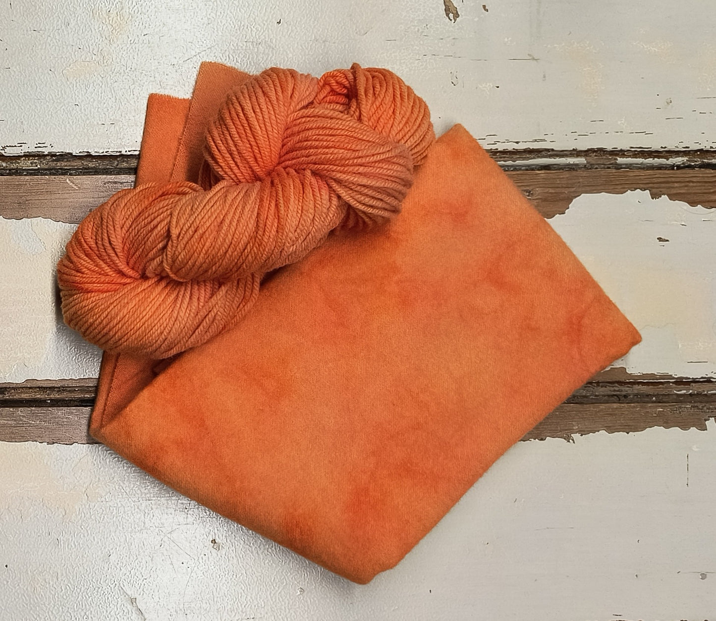 Orange 01 M Hand Dyed Wool Yarn