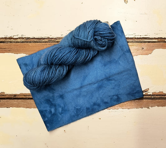 Lake Blue 01 M Hand Dyed Wool Yarn