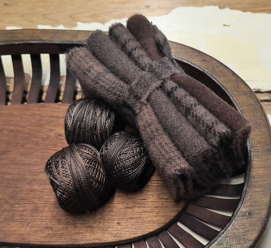 SEAL BROWN BUNDLE Hand Dyed Wool