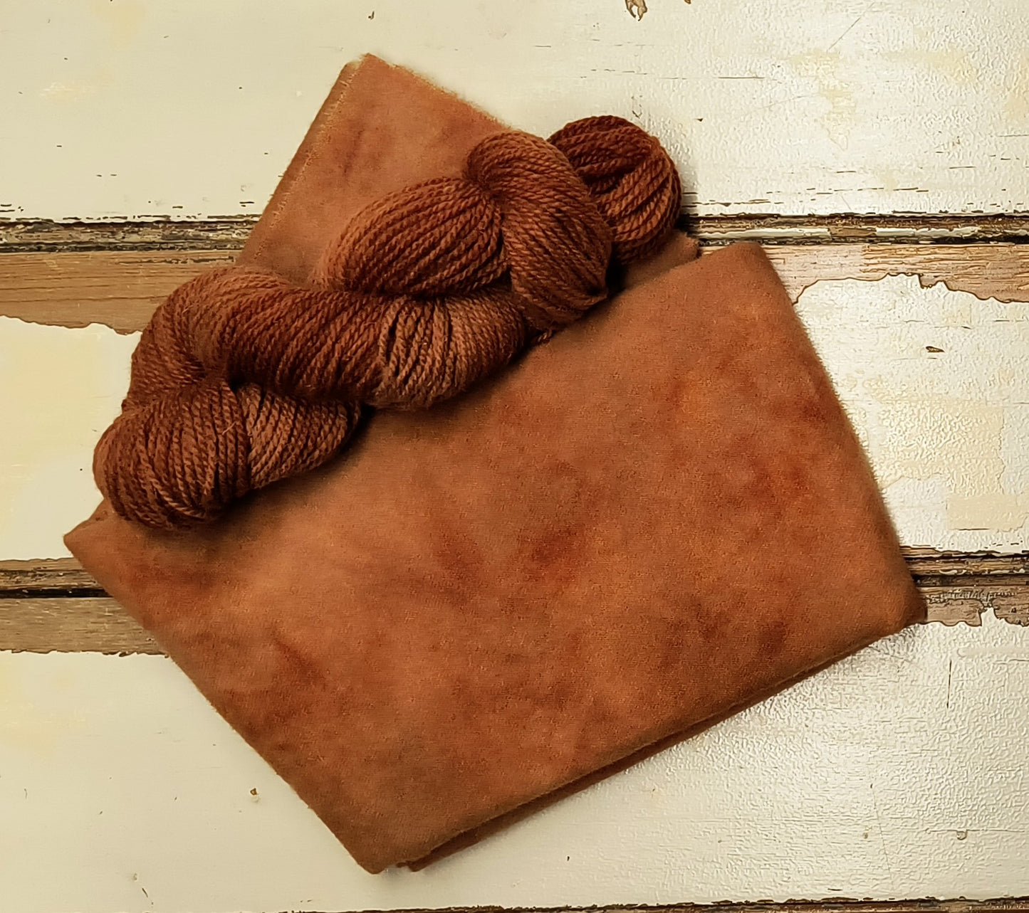 Rusty Pumpkin Hand Dyed Wool Yarn