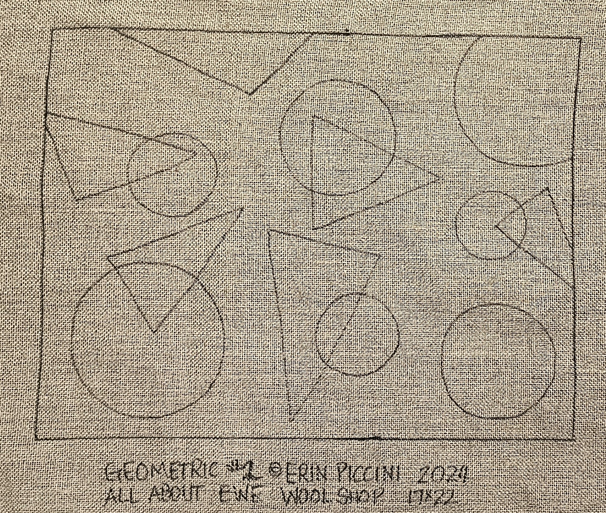 a piece of cloth with a drawing on it