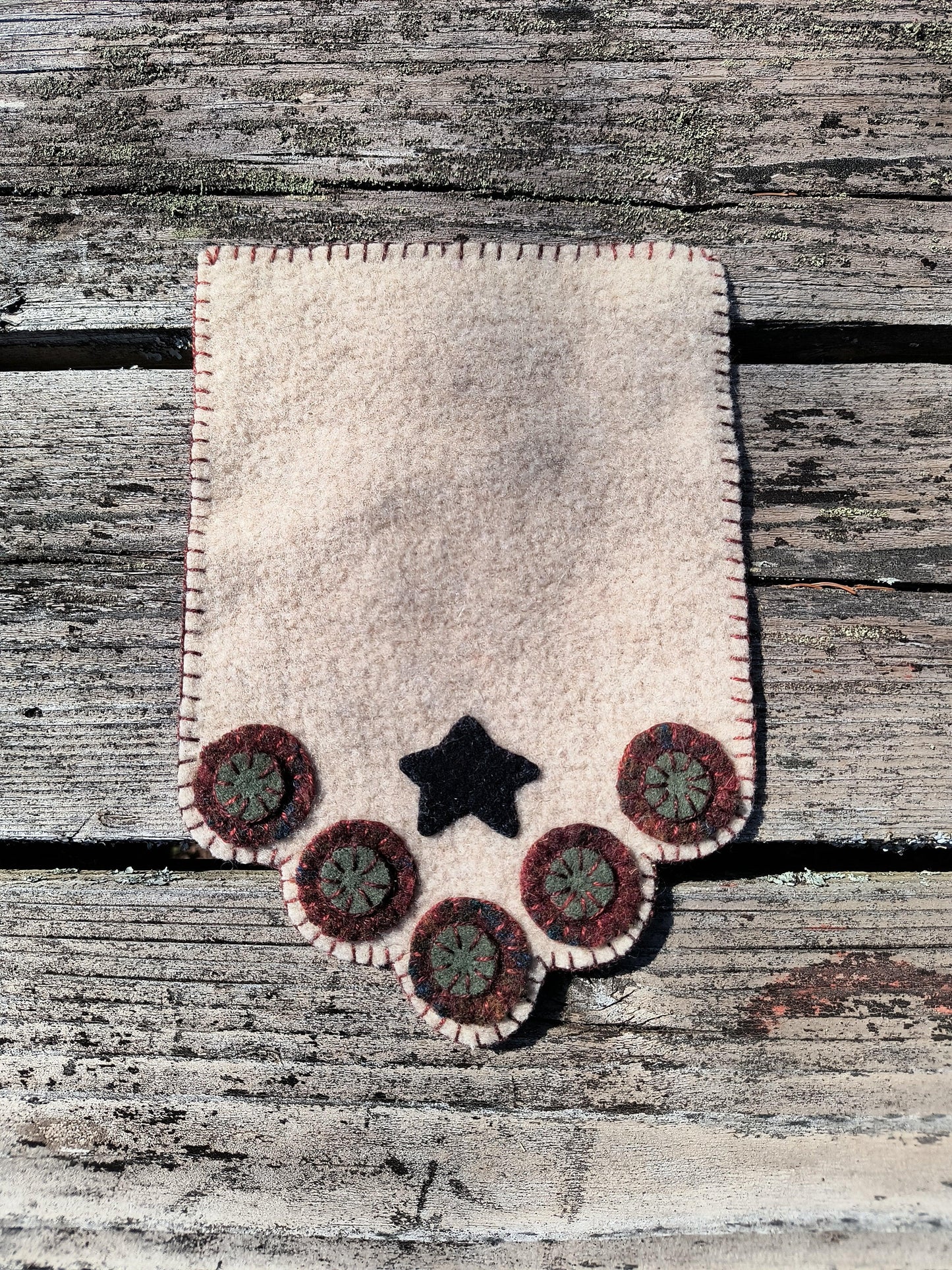Star & Pennies Mat - Completed Piece - All About Ewe Wool Shop