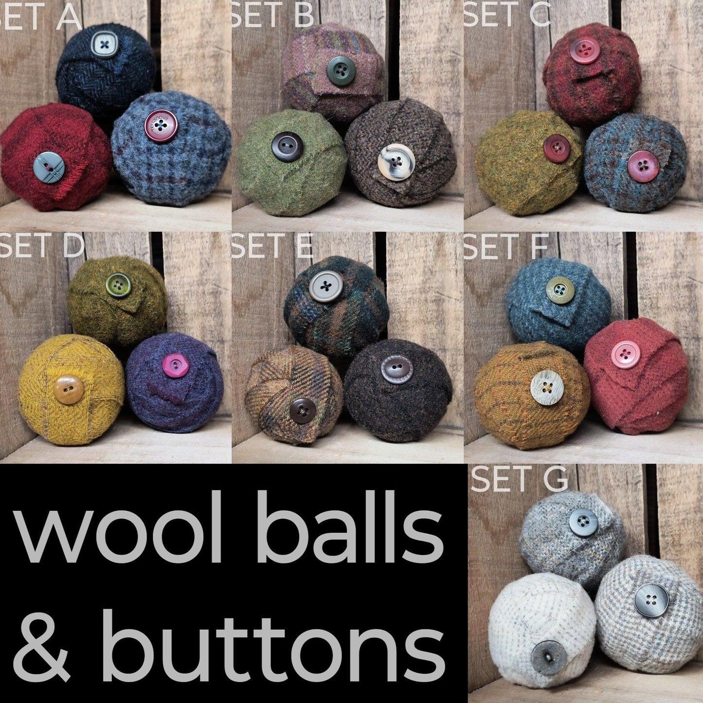 WOOL BALLS & BUTTONS Kit - All About Ewe Wool Shop