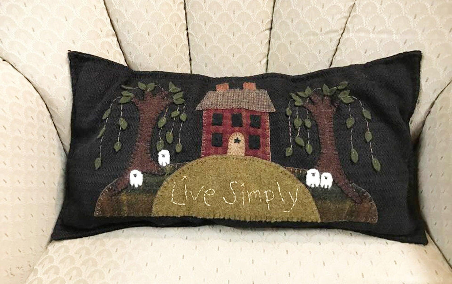 LIVE SIMPLY PILLOW Paper Pattern - All About Ewe Wool Shop