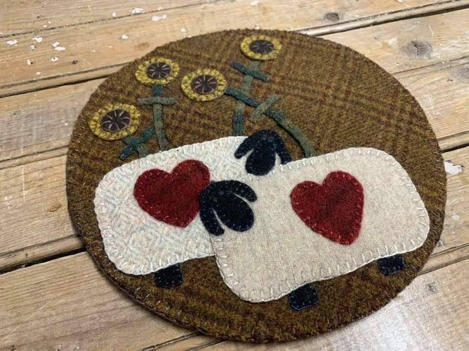 Love Ewe Mat Paper Pattern - All About Ewe Wool Shop