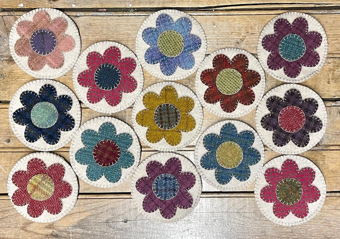 PENNY FLOWER Mat Paper Pattern - All About Ewe Wool Shop