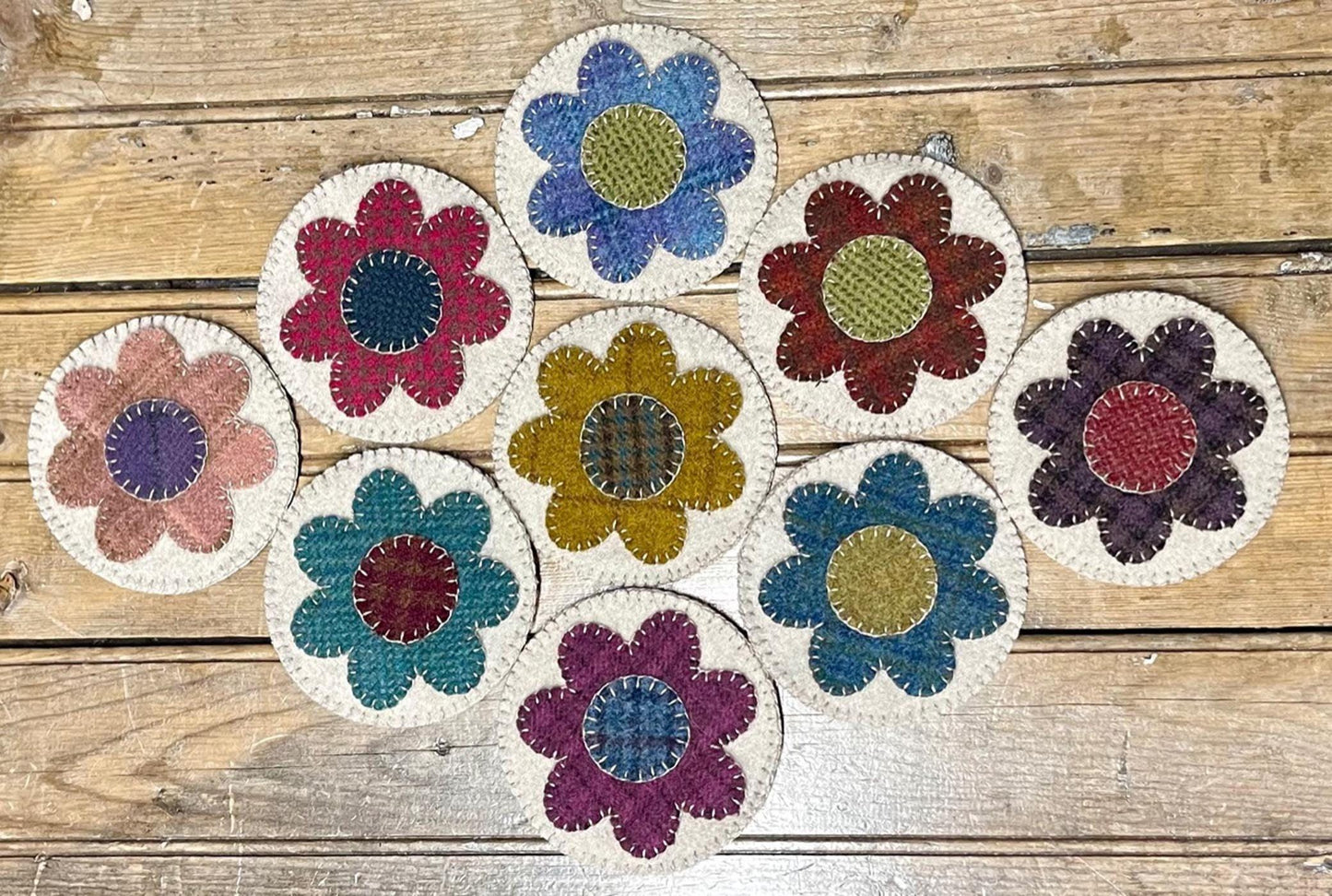 PENNY FLOWER Mat Paper Pattern - All About Ewe Wool Shop