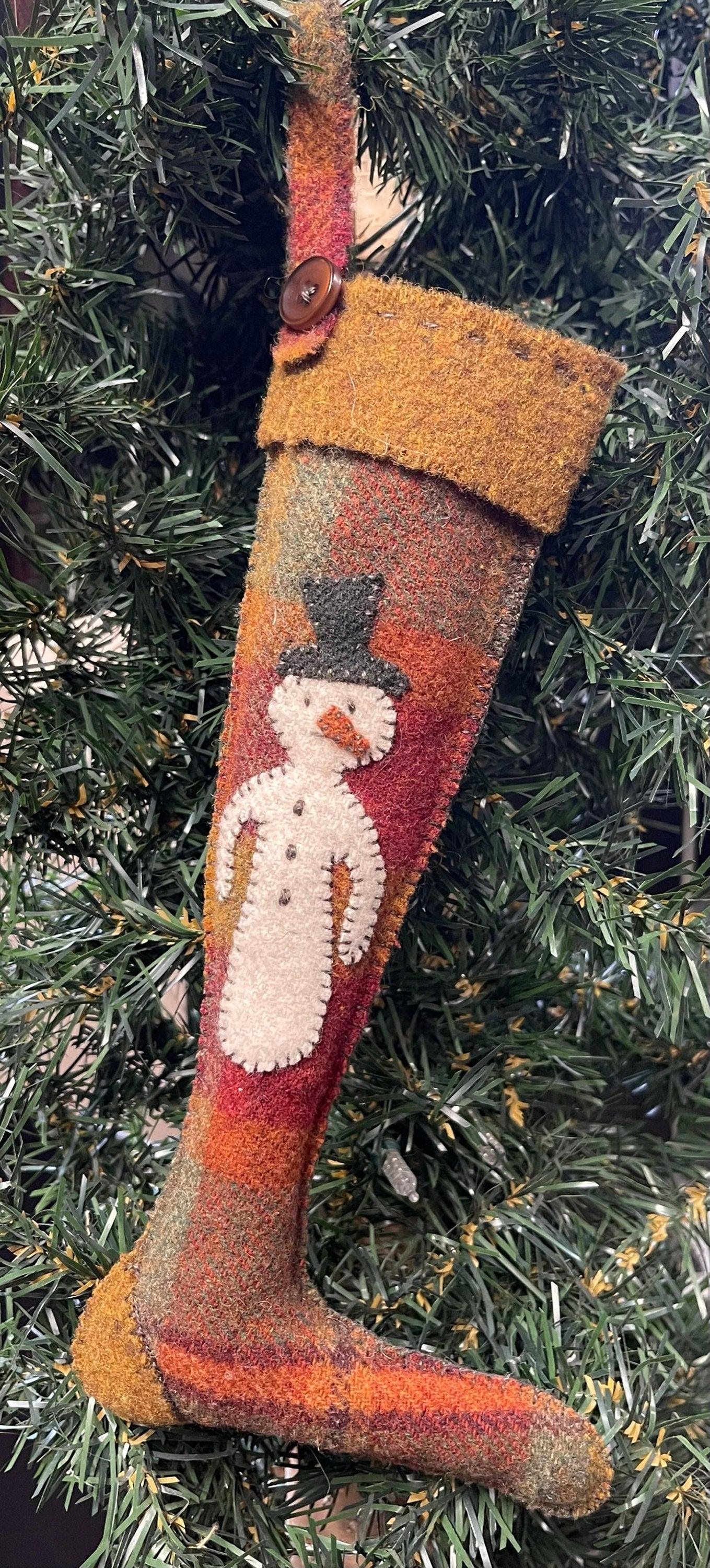 SNOWMEN STOCKINGS - Set of 3 Kit - All About Ewe Wool Shop