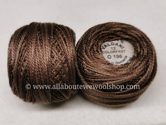 O196 #12 Valdani Pearl/Perle Cotton Thread - All About Ewe Wool Shop