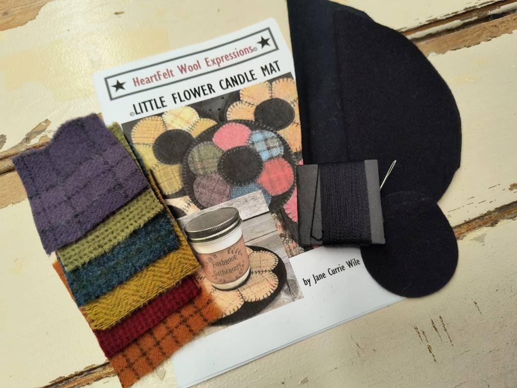LITTLE FLOWER MAT Kit - All About Ewe Wool Shop
